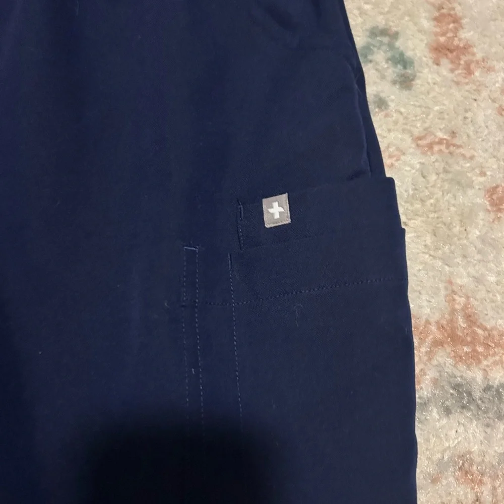 Womens FIGS navy blue high waisted Uman jogger scrub pants size 3XL - Picture 3 of 6